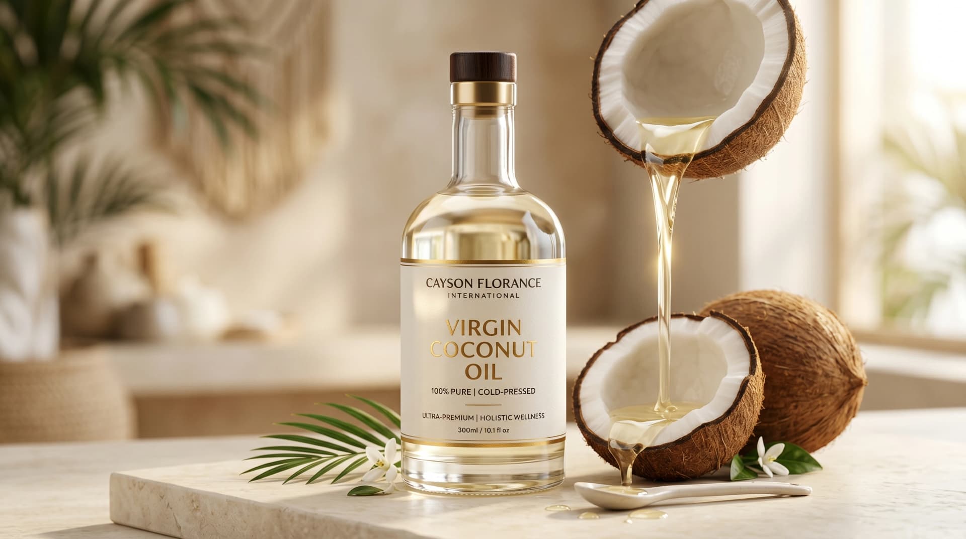 100% Pure Cold Pressed Virgin Coconut Oil by Cayson Florance — Kerala sourced