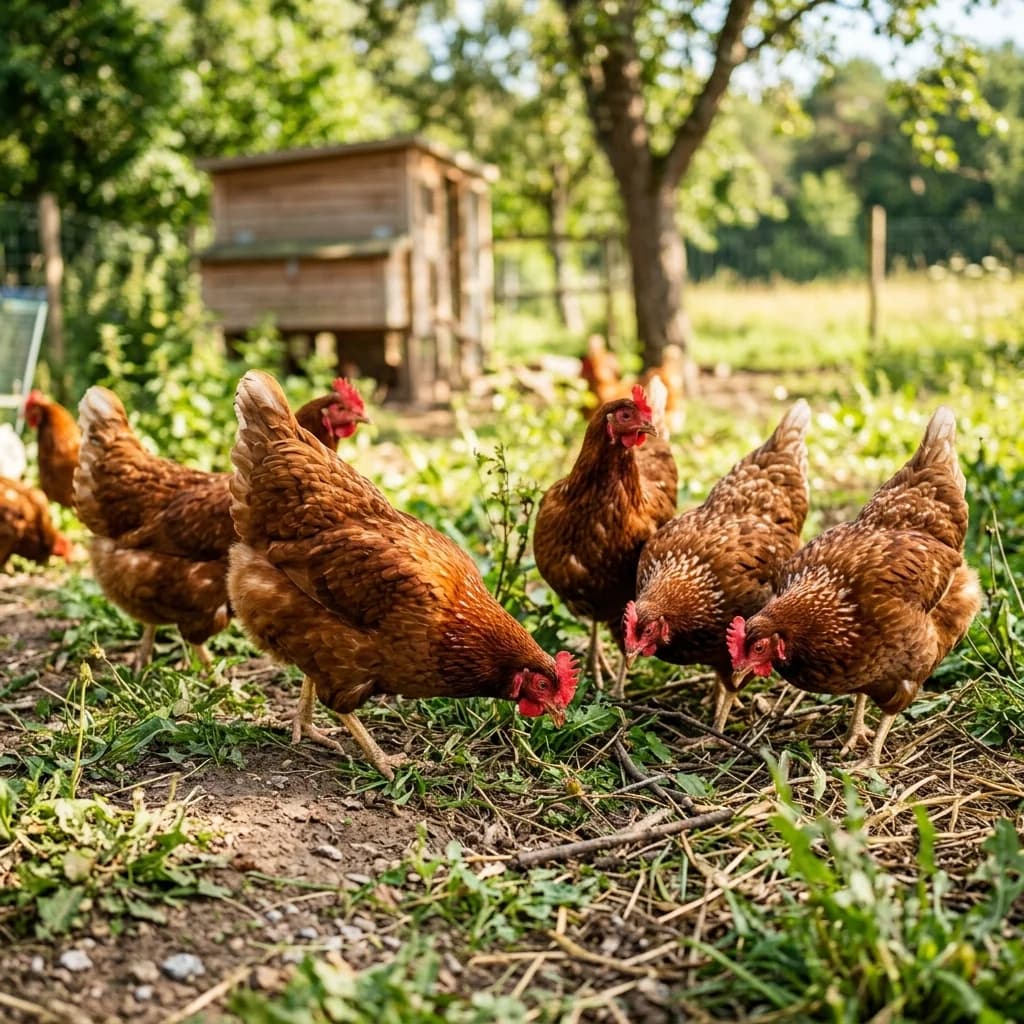 Free-range poultry farming