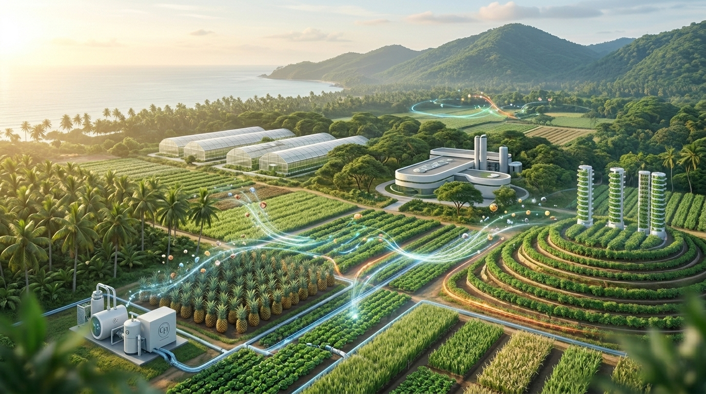 Kerala coconut and moringa farm — source of Cayson Florance's natural ingredients