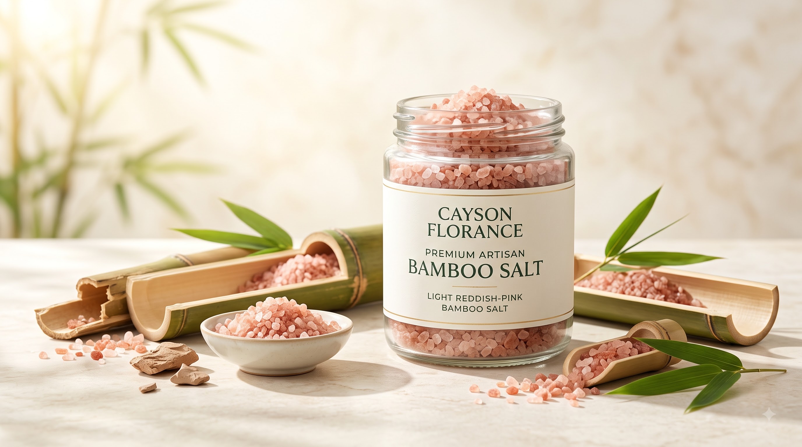 Premium Artisan Bamboo Salt — An ultra-premium wellness salt crafted through a traditional multi-stage Korean-...
