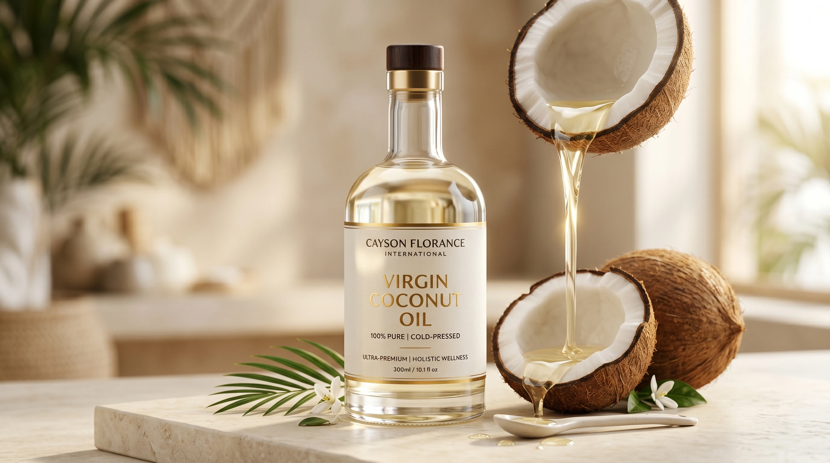 100% Pure Virgin Coconut Oil — Crafted from the freshest coconut milk using advanced cold-pressed extraction te...